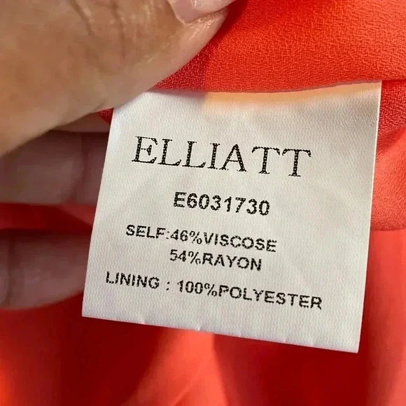 Elliatt coral asymmetrical wrap dress size M - Picture 13 of 16